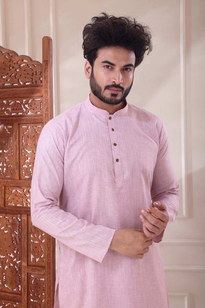 Purple Kurta Set For Men