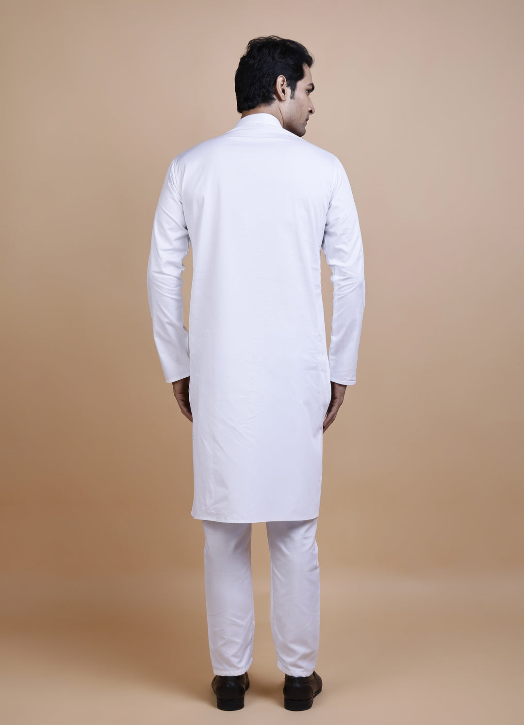 White Cotton Kurta Set