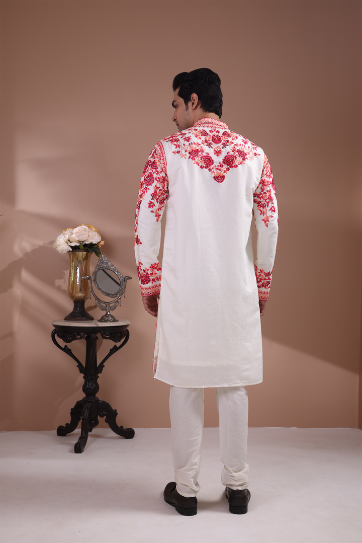 Handwork Self Design Kurta Set