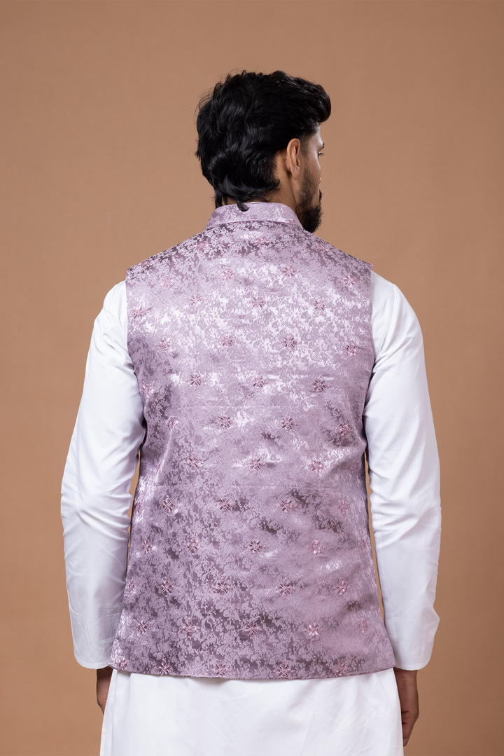 Lavender Nehru Jacket For Men