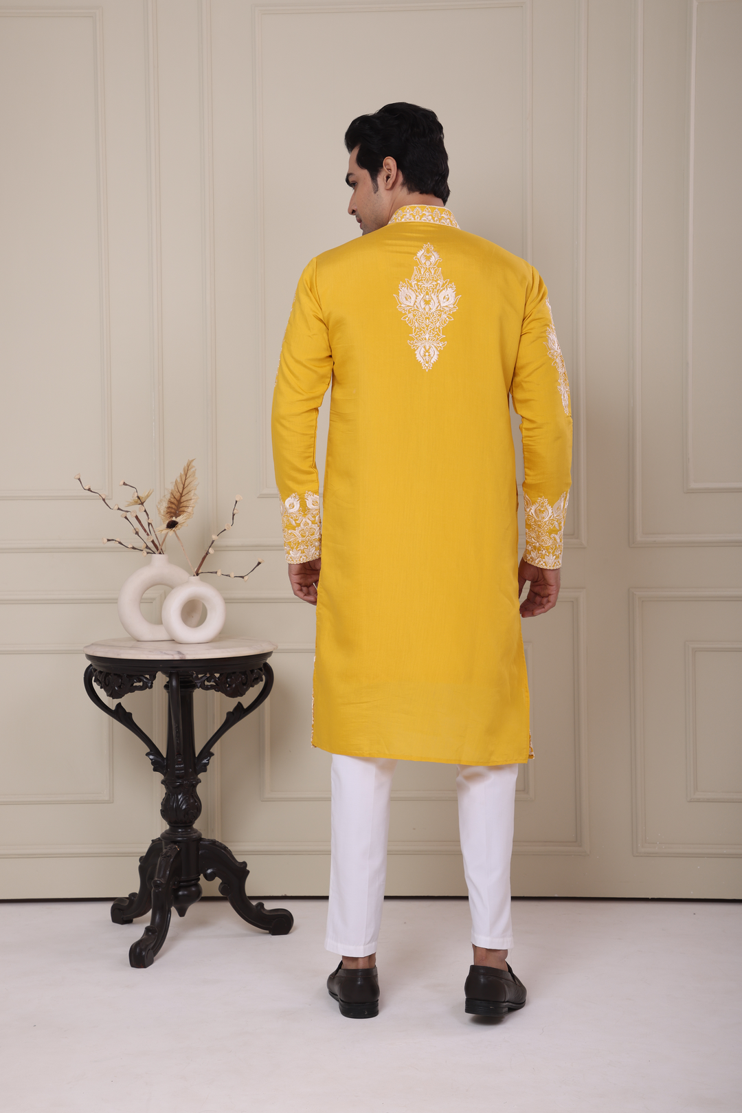 Yellow Embroidered Kurta