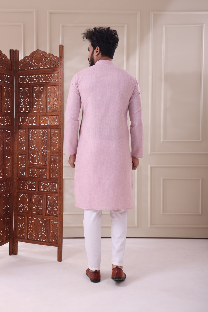 Purple Kurta Set For Men