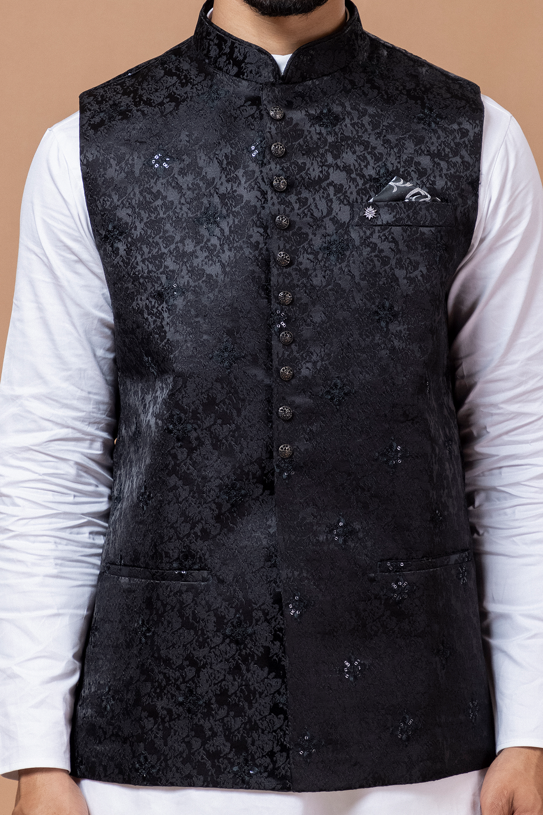 Black Nehru Jacket For Men