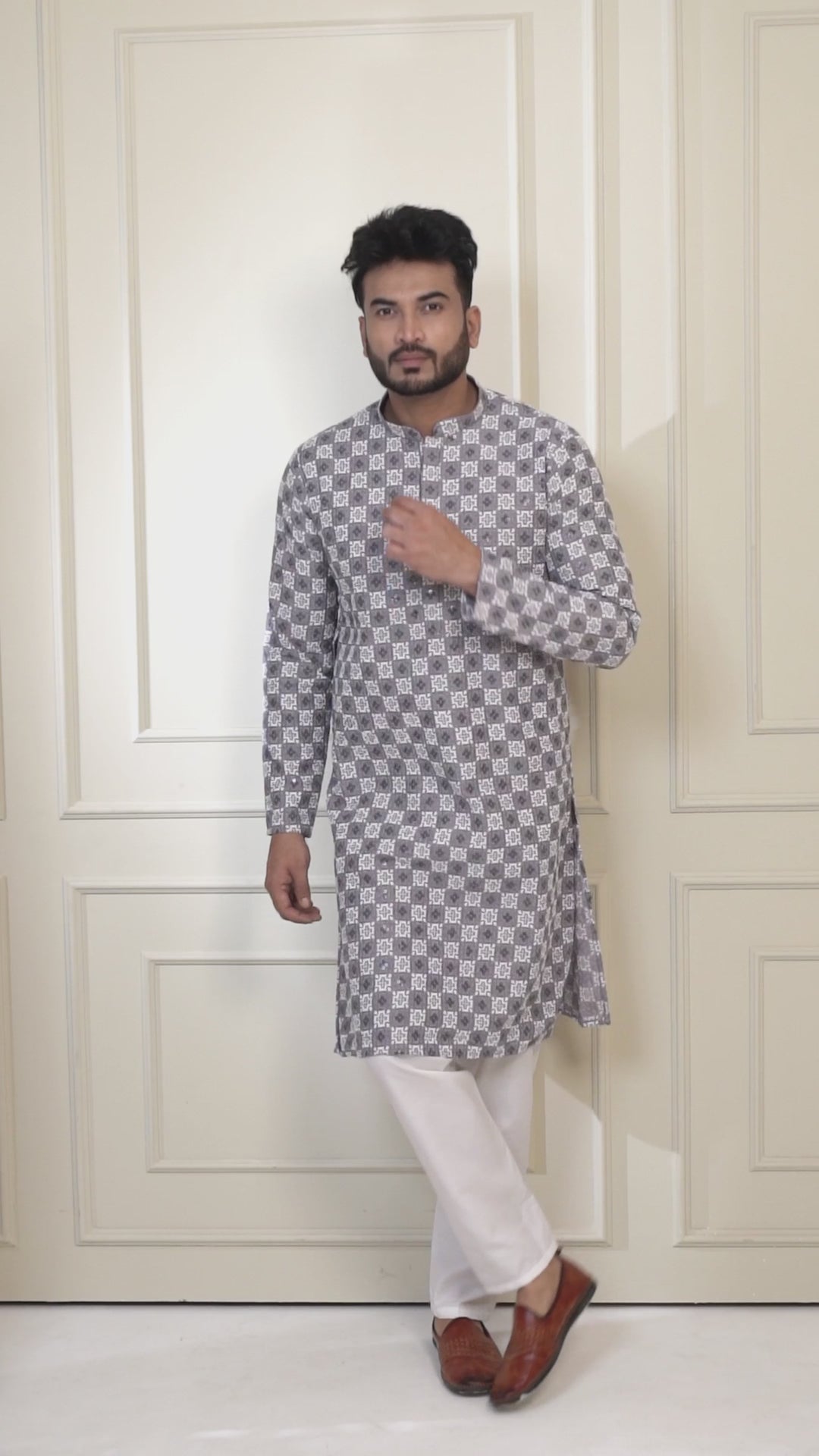 Lavender Thread Work & Sequin Kurta Set