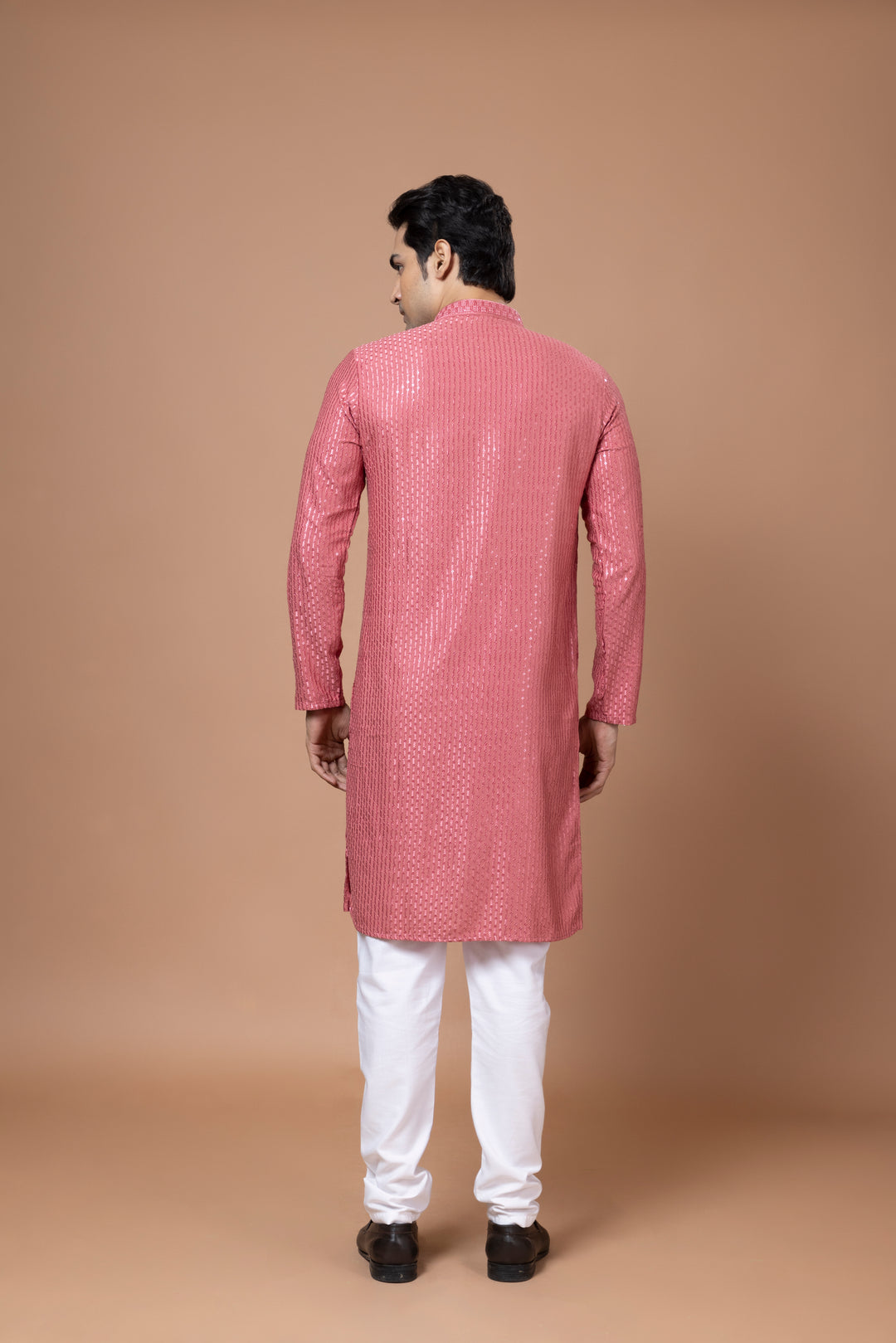 Dark Pink Sequin Kurta Set