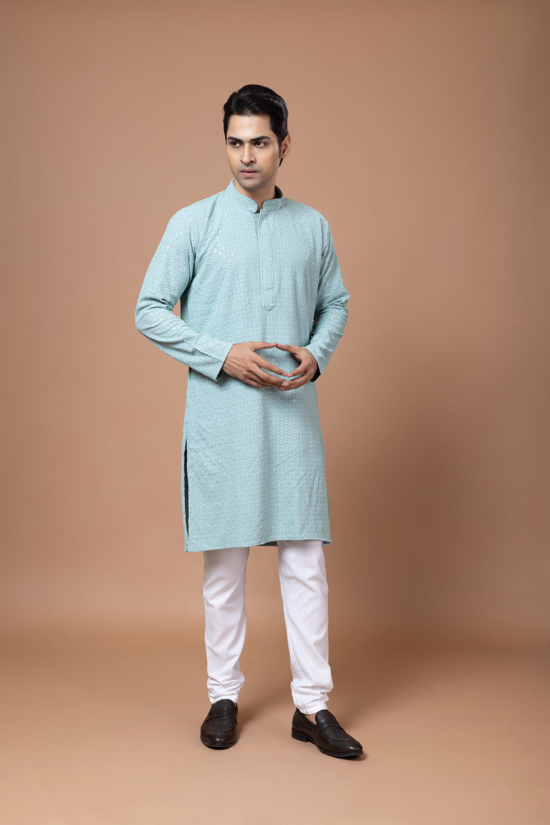 Sea Green Chikankari Kurta Set