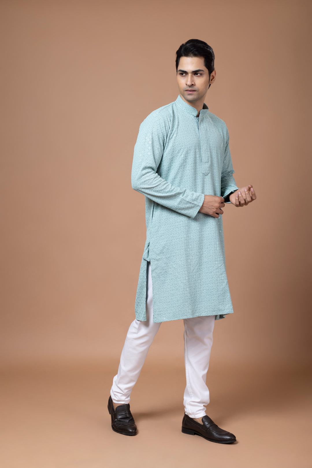 Sea Green Chikankari Kurta Set